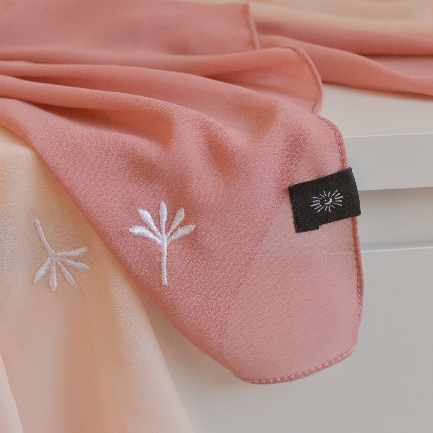 'BLOOM' EMBROIDERED SCARF