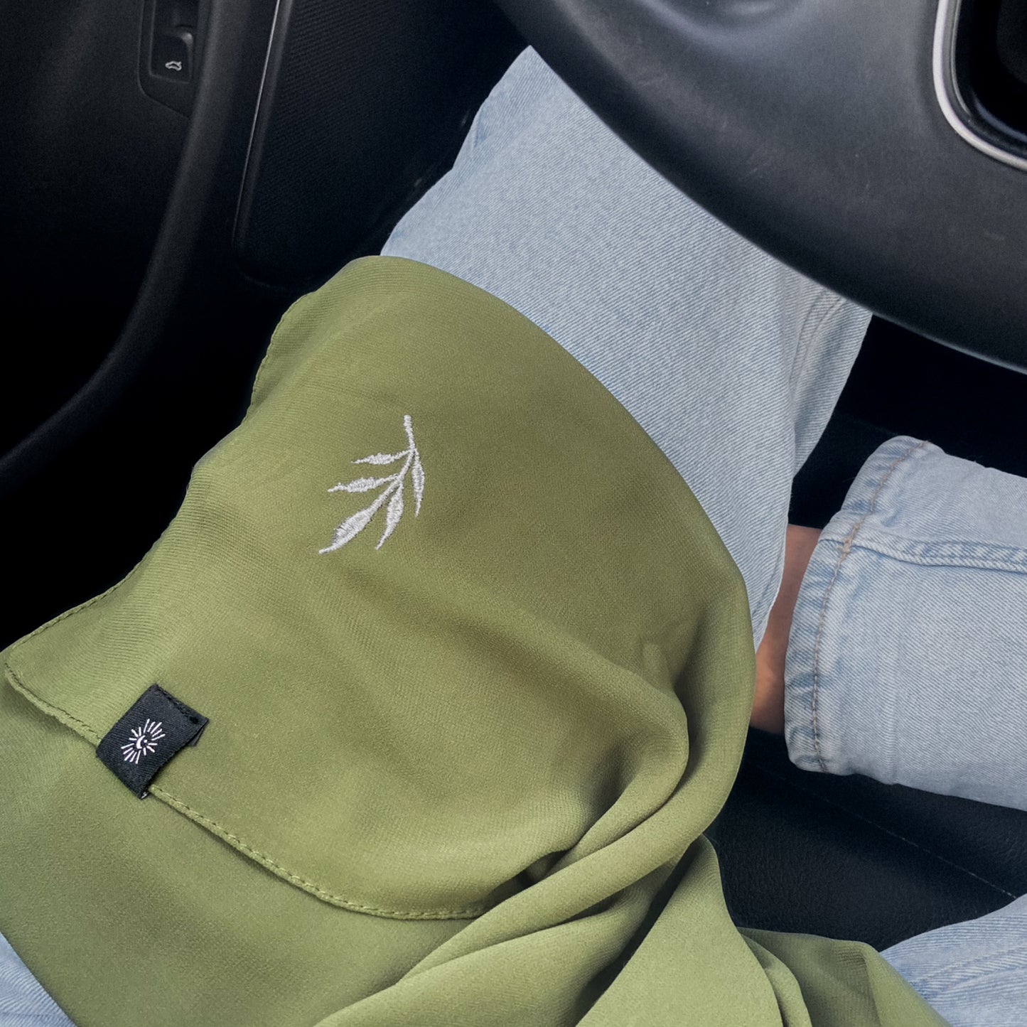 'PALM' EMBROIDERED SCARF