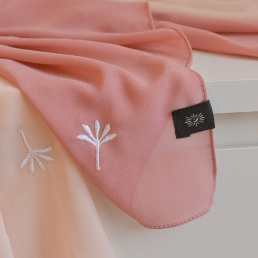 'BLOOM' EMBROIDERED SCARF